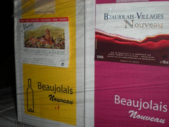 Les cartons de bouteilles Il arrive jeudi 20 novembre 2008