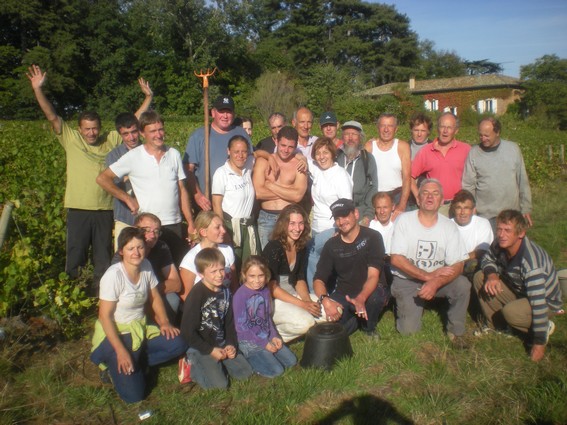 L'équipe de vendangeurs de l'année 2010
